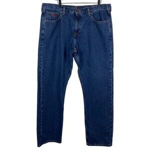 NFL Team Apparel New England Patriots Jeans Mens Size 38 x 32 Blue Straight Leg